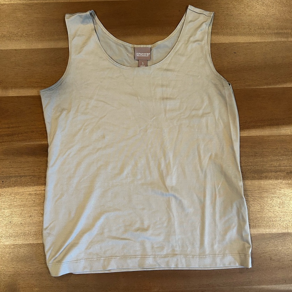 Chico's Women's Tan Microfiber Tank Top